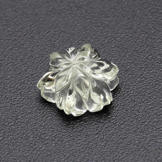 Amethyst Green Flower Carving Natural 13 MM Stone