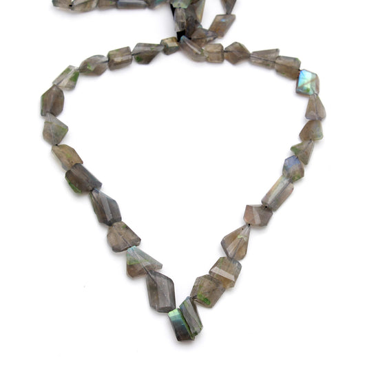 Labradorite Grey Nuggets Smooth Natural Beads 8 inches Strands