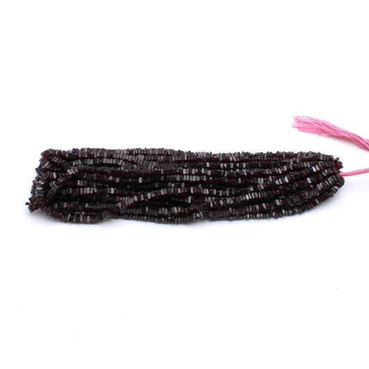 Garnet Square Chips Smooth Natural Beads 16 Inches Strands
