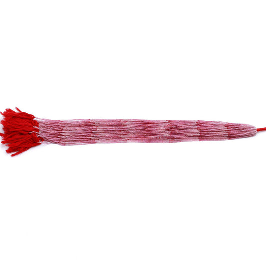 Ruby Pink Round Faceted Natural Beads 12.5 Inches Strands