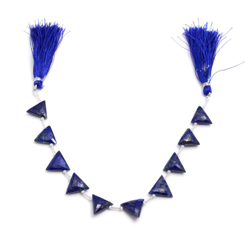 Lapis Lazuli Blue Triangle Faceted Natural Beads