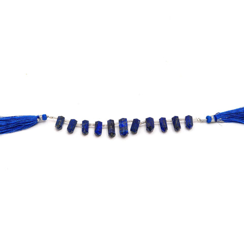 Lapis Lazuli Beads Double Pencil Faceted Natural Beads 8 Inches Strands