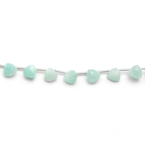 Aquamarine Light Blue Trillion Faceted Natural Beads 8 inches Strands