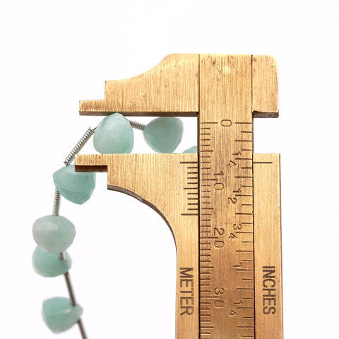 Aquamarine Light Blue Trillion Faceted Natural Beads 8 inches Strands