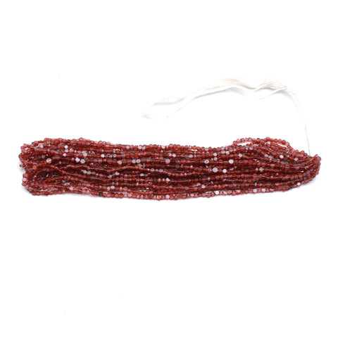 Garnet Red Coin Smooth Natural Beads 16 Inches Strands