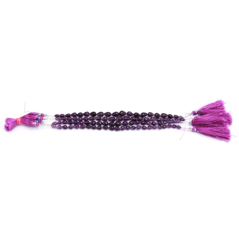 Amethyst Purple Drop Faceted Natural Beads 8 Inches Strands