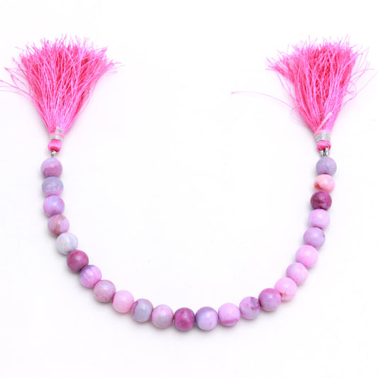 Opal Purple Round Smooth Natural Beads 8 Inches Strands