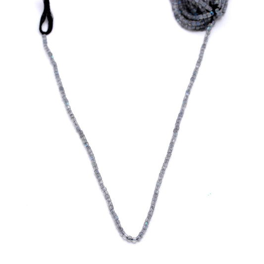 Labradorite Grey Hexagon Faceted Natural Beads 12.5 Inches Strands