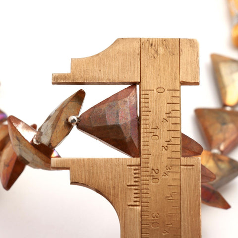 Labradorite Triangle Faceted Natural Beads