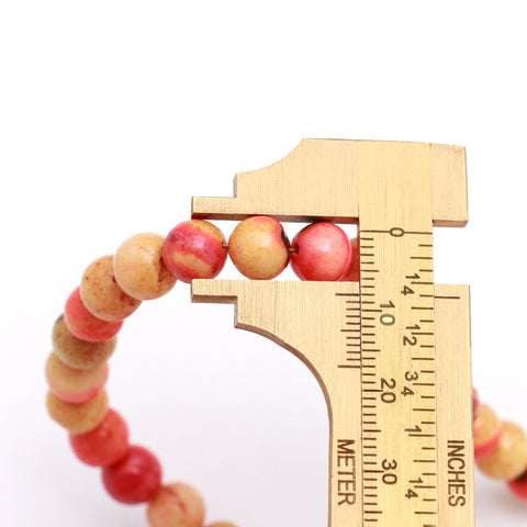 Sunset Opal Yellow Round Smooth Natural Beads 8 Inches Strands