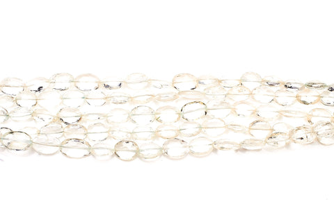 Crystal Quartz Clear Oval Faceted Natural Beads