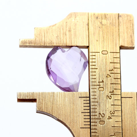 Amethyst Purple Curved Heart Faceted Natural 13 MM Stone