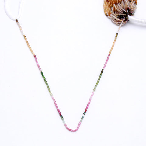 Watermelon Tourmaline Pink Round Faceted Natural Beads 13.5 Inches Strands