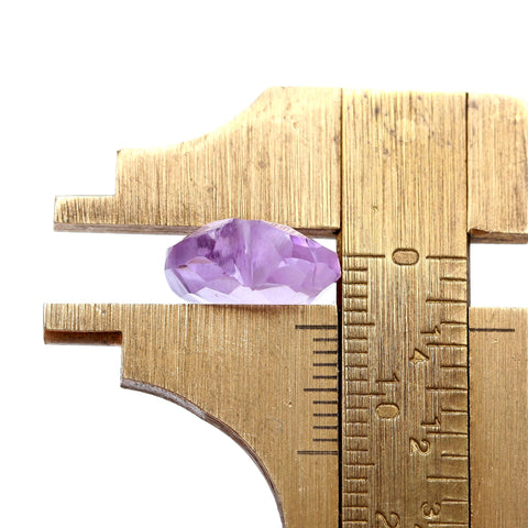 Amethyst Purple Curved Heart Faceted Natural 13 MM Stone