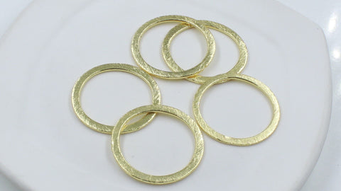 Gold Coated Brass Outline 24MM Circle Blank