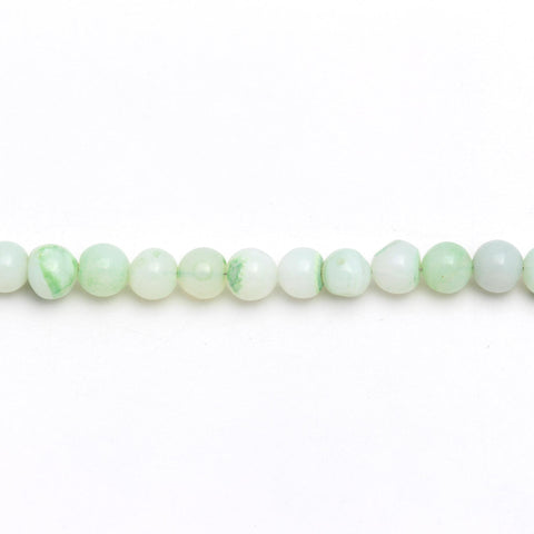 Opal Green Round Smooth Natural Beads 8 Inches Strands