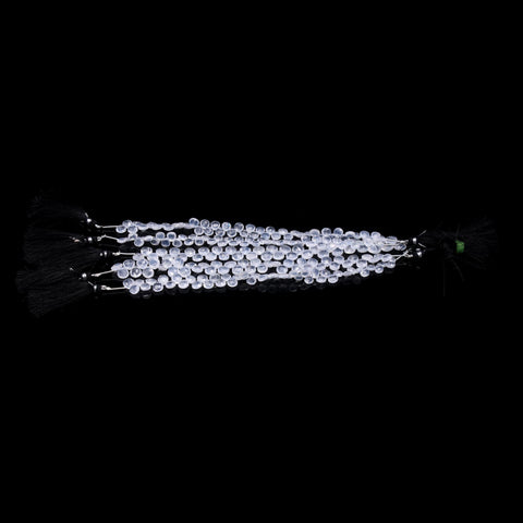 Ice Quartz White Pear Faceted Natural Beads 8 Inches Strands