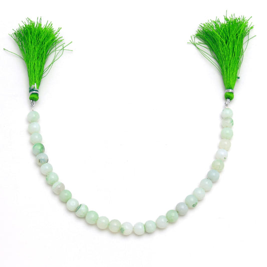 Opal Green Round Smooth Natural Beads 8 Inches Strands