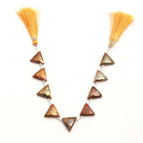 Labradorite Grey Triangle Faceted Natural Beads