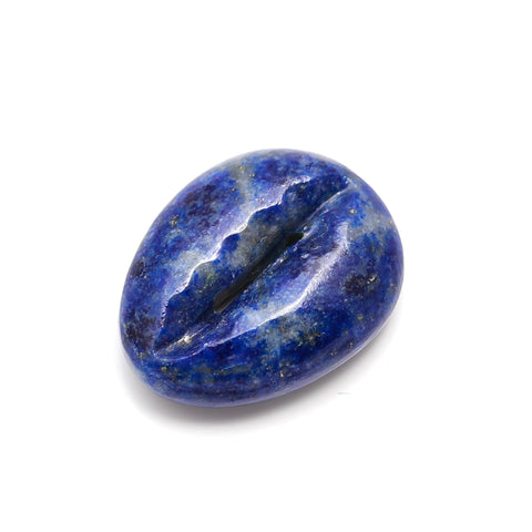 Lapis Lazuli Blue Cowrie Shell Carving Natural 19 MM Stone