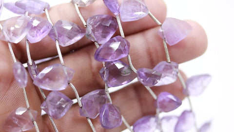 Ametrine Purple Shark Tooth Faceted Natural Beads 8 Inches Strands