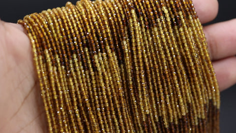 Orange Tourmaline Orange Round Faceted Natural Beads