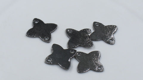 Black Coated Brass Solid Four Petals Blank