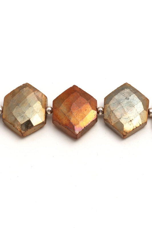 Labradorite Hexagon Faceted Natural Beads
