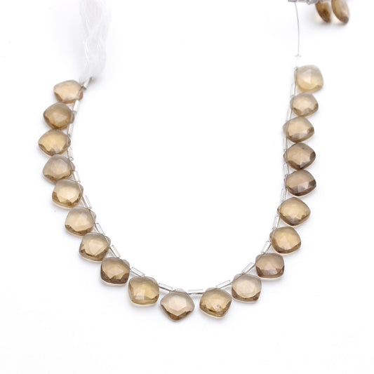 Citrine Yellow Cushion Faceted Natural Beads 8 Inches Strands