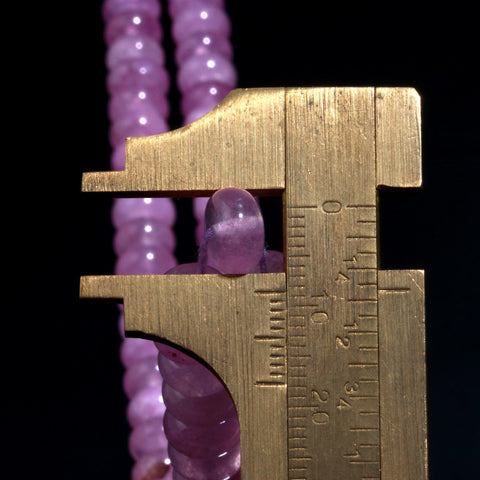 Pink Opal Quartz Pink Rondell Smooth Natural Beads 16 Inches Strands
