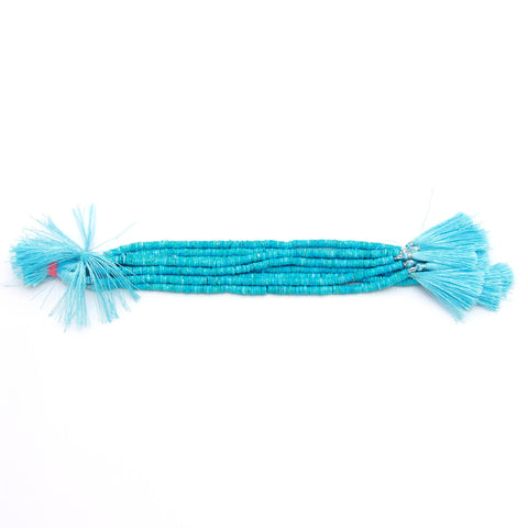 Howlite Turquoise Blue Tire Faceted Natural Beads 8 Inches Strands