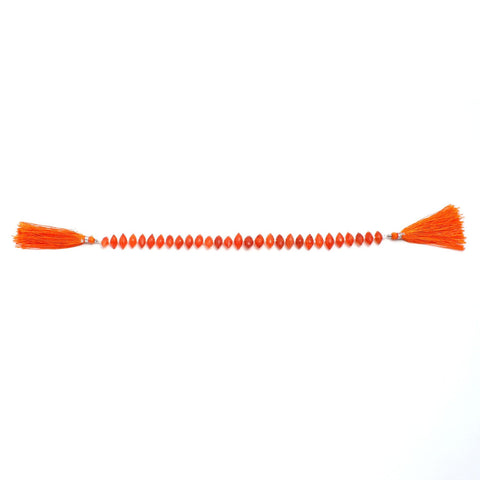 Carnelian Orange Dew Drop Faceted Natural Beads