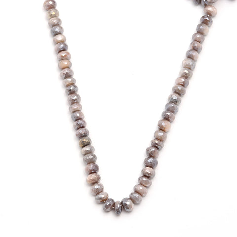 Mystic Coated Moonstone 9 MM Rondelle Faceted Natural Beads 15 Inches Strands