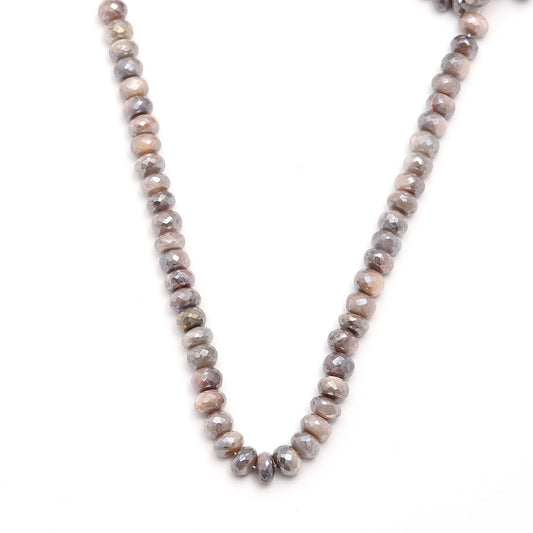 Mystic Coated Moonstone 9 MM Rondelle Faceted Natural Beads 15 Inches Strands