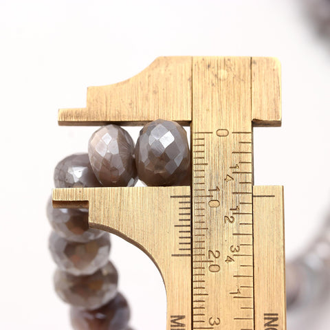 Mystic Coated Moonstone 9 MM Rondelle Faceted Natural Beads 15 Inches Strands