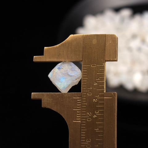 Rainbow Moonstone White Raw Faceted Natural Beads With No Drill
