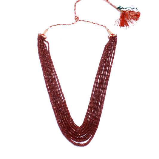 Ruby Red Rondell Faceted Natural Beads 16 Inches Strands