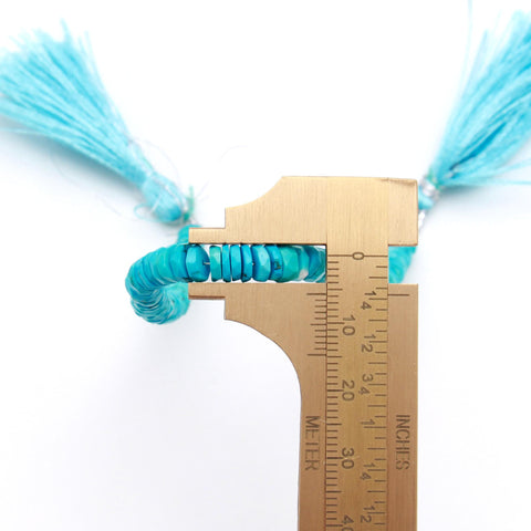 Howlite Turquoise Blue Tire Faceted Natural Beads 8 Inches Strands