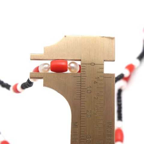 Black Spinel Coral Pearl Round Faceted Natural Beads Necklace 20 Inches