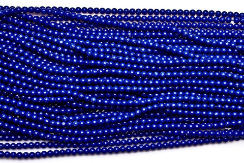 Lapis Lazuli Blue Round Smooth Natural Beads