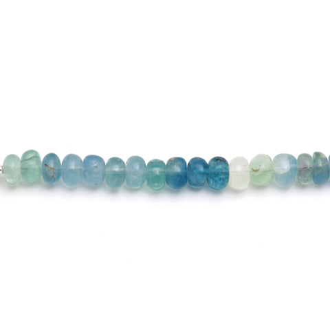 Chalcedony Blue Rondell Smooth Natural Beads 8 Inches Strands
