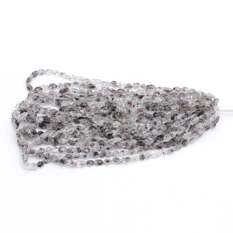 Herkimer Quartz White Diamond Faceted Natural Beads 16 Inches Strands