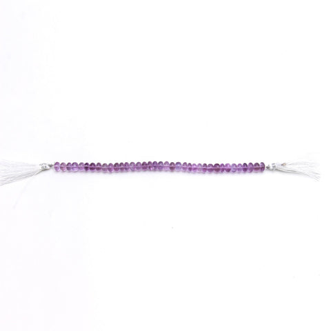 Amethyst Pink Rondell Smooth Natural Beads 8 Inches Strands