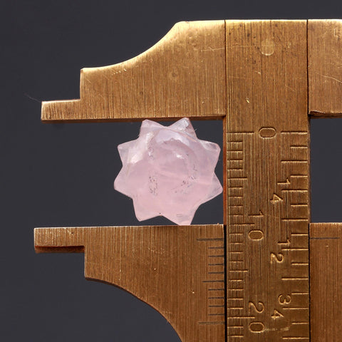 Rose Quartz Pink Sun Carving Natural 11 MM Stone