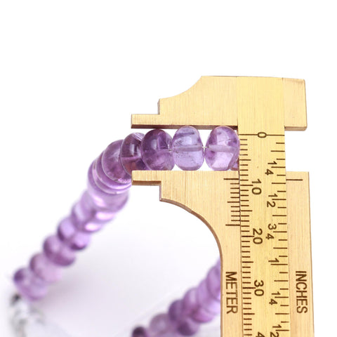 Amethyst Pink Rondell Smooth Natural Beads 8 Inches Strands