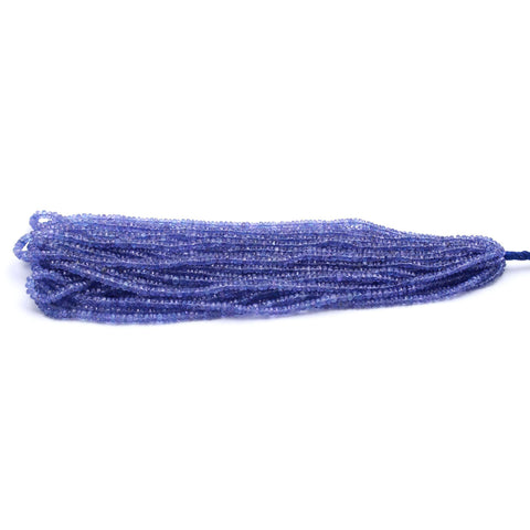 Tanzanite Purple Rondelle Faceted Natural Beads 16 Inches Strands