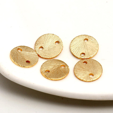 Gold Coated Brass Solid 10MM Round Blank