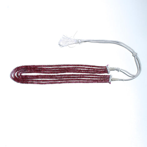 Garnet Red Rondell Smooth Natural Beads 12.5 Inches Strands