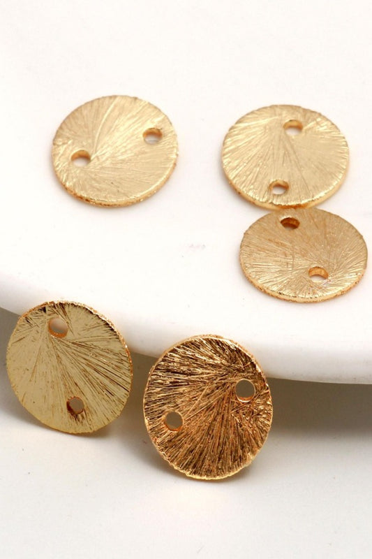 Gold Coated Brass Solid 10MM Round Blank