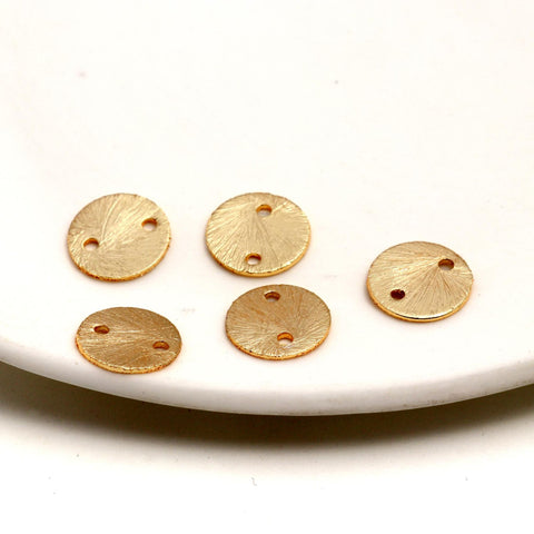 Gold Coated Brass Solid 10MM Round Blank